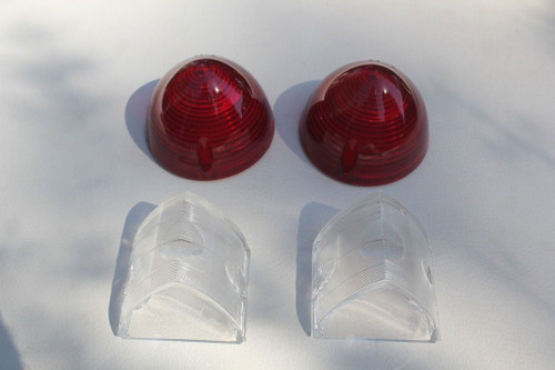 1956 Chevy Rear Incandescent Tail Light Lamp Backup Lenses 6 Four Piece Set New