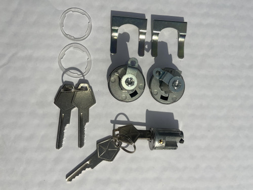 61-65 Mopar A B C Body Dodge Plymouth Ignition Door Lock Cylinder Set OEM Keys
