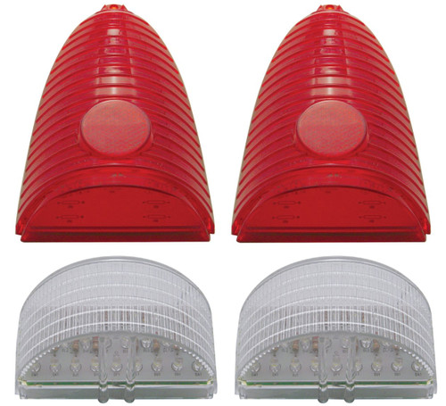 1955 Chevy Belair 210 150 Nomad Taillight Led Backup Lenses Set