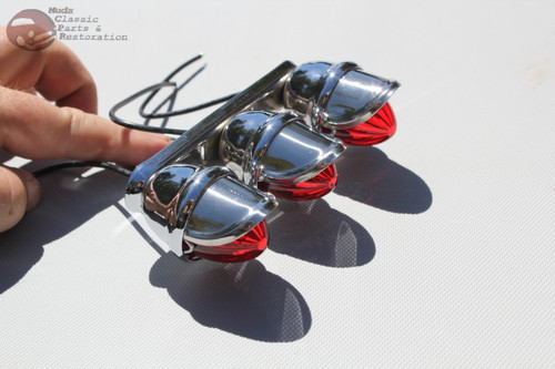 Custom Red Blue Tri Mini Marker Visor Outside Light Tree Hot Rat Rod Truck Set Custom Red Blue Tri Mini Marker Visor Outside Light Tree Hot Rat Rod Truck Set