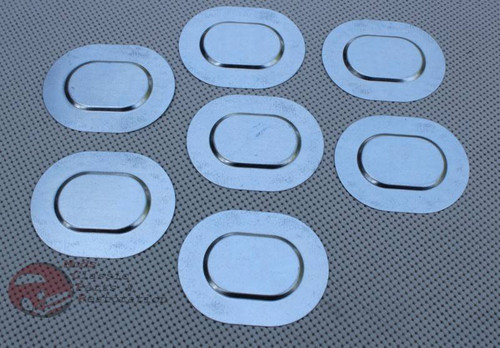 GM Chevy A Body Trunk Floor Pan Plugs Metal Plates Set Of Six 8 pc Stamped Steel