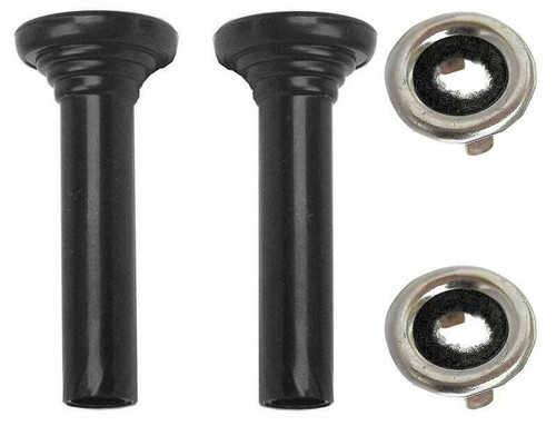 1967 67 Chevrolet GM Impala Fullsize Black Door Lock Knob and Ferrules Kit