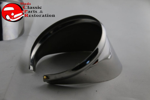 Stainless 4" Peep Accessory Door Mirror Visor Custom Truck Hot Rat Street Rod