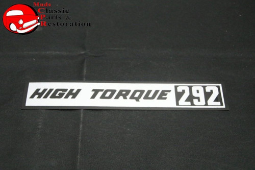 1963-66 GMC Chevrolet Tuck Valve Cover Decals Pair