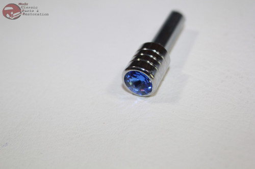 Blue Medium Swarovski Diamond Door Lock Knobs Custom Truck Hot Rat Street Rod Pair