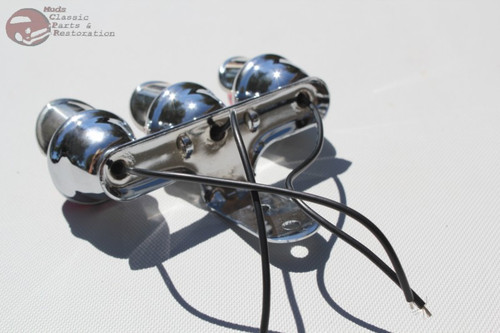 Mini Outside Tri Marker Light Set Visor Bolt On Custom Truck Red Amber SET of 6