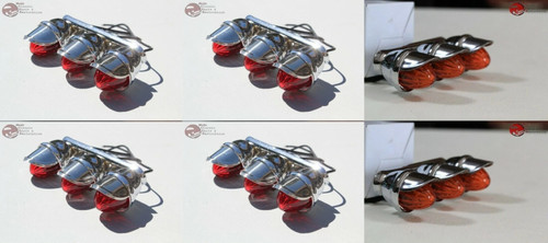 Mini Outside Tri Marker Light Set Visor Bolt On Custom Truck Red Amber SET of 6