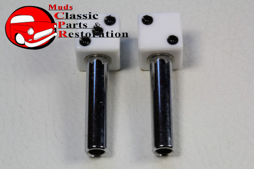 White Dice Black Dots Door Lock Latch Knobs Custom Truck Hot Rat Street Rod Pair White Dice Black Dots Door Lock Latch Knobs Custom Truck Hot Rat Street Rod Pair
