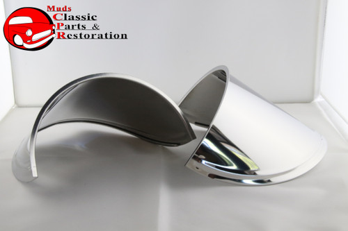 7" Round Head Lamp Visors Extended Droopy Eye Style Custom Truck Hot Rat Rod 7" Round Head Lamp Visors Extended Droopy Eye Style Custom Truck Hot Rat Rod