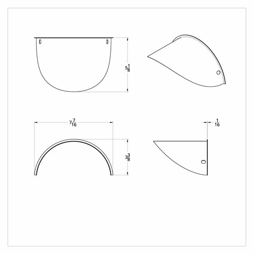 7" Round Head Lamp Visors Extended Droopy Eye Style Custom Truck Hot Rat Rod 7" Round Head Lamp Visors Extended Droopy Eye Style Custom Truck Hot Rat Rod