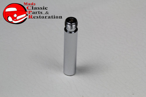 Chrome Metal Threaded Tube Door Lock Latch Knobs Custom Truck Hot Rat Street Rod Pair