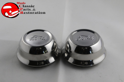 1928 1929 Ford Model A Stainless Steel Hub Caps Ford Script Official Licensed Pair