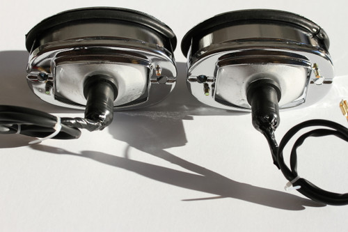 1957 Chevy Passenger Car Bel Air 150 210 Backup Reverse Light Assemblies Pair