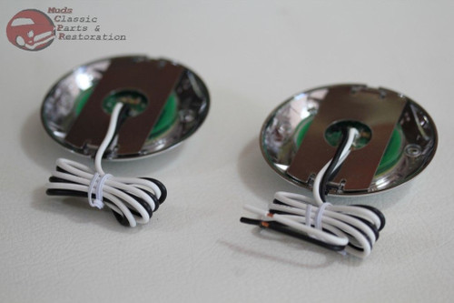 Custom LED Dome Lamps Courtesy Lights White Clear Lens Truck Hot Rat Street Rod Pair Custom LED Dome Lamps Courtesy Lights White Clear Lens Truck Hot Rat Street Rod Pair