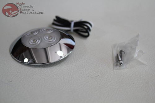 Custom LED Dome Lamps Courtesy Lights White Clear Lens Truck Hot Rat Street Rod Pair Custom LED Dome Lamps Courtesy Lights White Clear Lens Truck Hot Rat Street Rod Pair