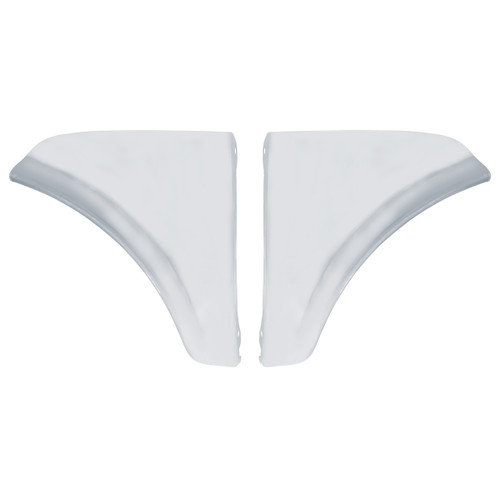 1965-66 Chevy Impala Rear Fender Skirt Trim Stainless Steel Scuff Pads Pair New