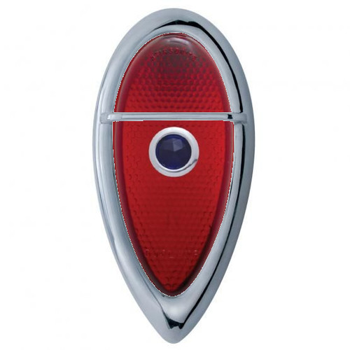 Ford Hot Rat Rod Custom Truck Tear Drop Tail Light Blue Dot Lense Zephyr Bezel