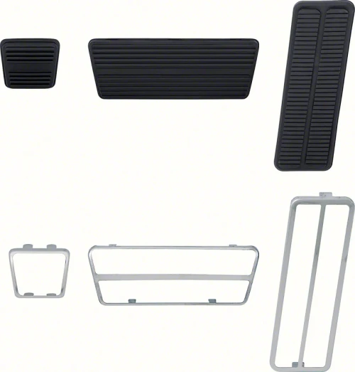 1968-1981 68 81 FM Chevy Pedal Pad Kit Auto Trans 6 Piece Brake Accelerator Park
