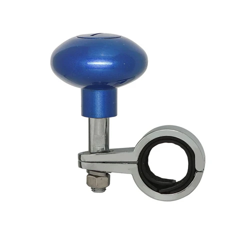 Chevy Ford GM Fullsize Car Heavy Duty Brodie Steering Wheel Spinner Blue Knob