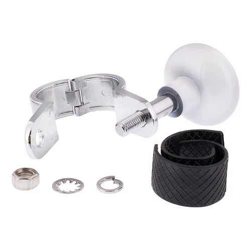 Chevy Ford GM Fullsize Car Heavy Duty Brodie Steering Wheel Spinner White Knob