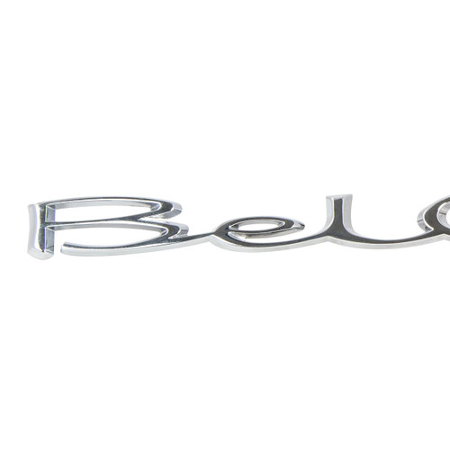 1965 1966 65 66 Chevy Chrome Belair Rear Quarter Panel Script Emblem Badge Trim