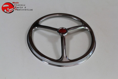 Custom Chopper Bobber Harley Lucas Tri Bar Red Dot Headlight Bulb Trim Cover 5"