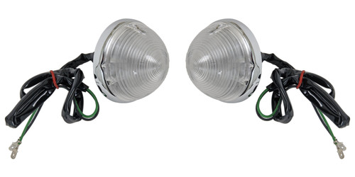1955-57 Chevrolet Pick Up Truck Suburban Clear Park Light LH RH Assemblies Pair