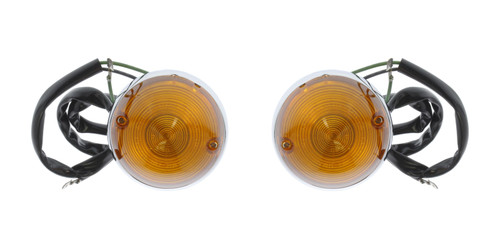 1955-57 Chevrolet Pick Up Truck Suburban Amber Park Light LH RH Assemblies Pair