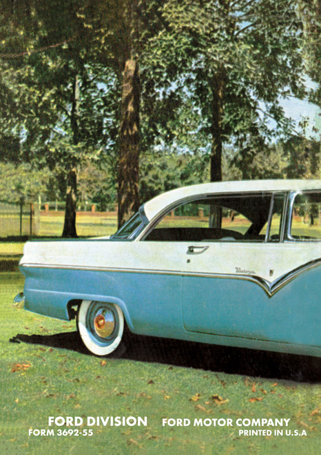 1955 Ford Passenger Car Fairlane Customline Victoria Paper Owners Color Manual