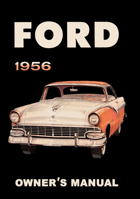 1956 Ford Passenger Car Fairlane Customline Victoria Paper Owners Color Manual