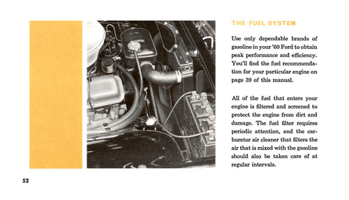 1960 Ford Passenger Car Fairlane Galaxie Victoria Paper Owners Color Manual