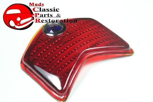 1940 Ford Passenger Car Rear Red Glass Blue Dot Tail Lamp Light Lenses Pair 1940 Ford Passenger Car Rear Red Glass Blue Dot Tail Lamp Light Lenses Pair
