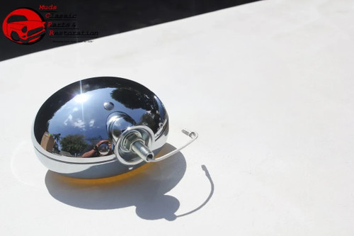 Amber 5" Custom Mounted Fog Light Lamp w Crest Vintage Style Car Truck Hot Rod