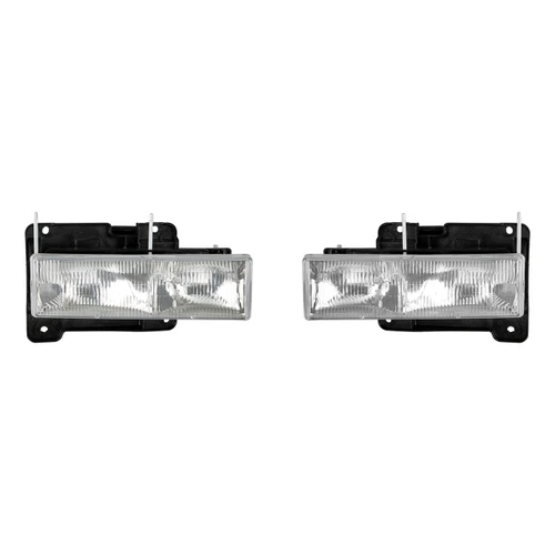 1990-2002 Chevy GMC 4 Piece Composite Headlight Kit C1500 Tahoe K1500 Yukon