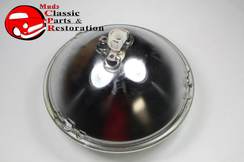 12 Volt 7" Round Sealed Beam Round Hi Low Headlight Lamps Chevy Ford Tri Five