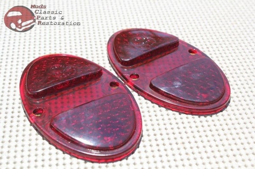 1931 1932 Chevy Rear Taillight Tail Light Lamp Lenses Set Of 2 New