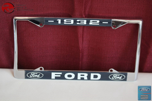 1932 Ford Car Pick Up Truck Front Rear License Plate Holder Chrome Frame New