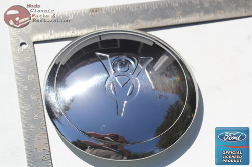 1934 Ford Licensed Passenger Car Pickup Truck Stainless Steel Hub Cap V8 Script