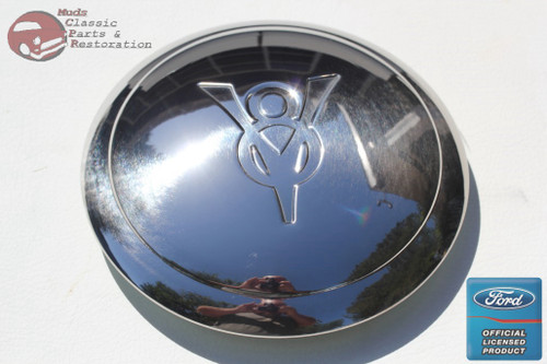 1934 Ford Licensed Passenger Car Pickup Truck Stainless Steel Hub Cap V8 Script