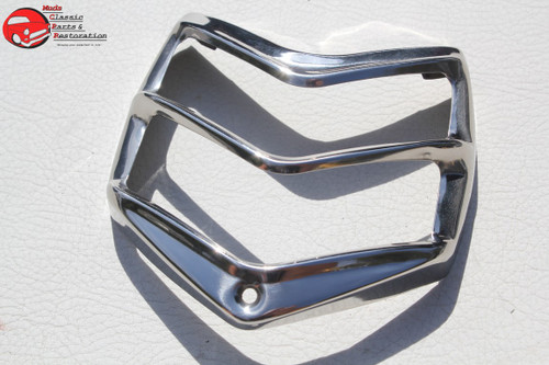 1940 Ford Car Stainless Rear Tail Light Lamp Lens Trim Rim Chevron Bezels Pair