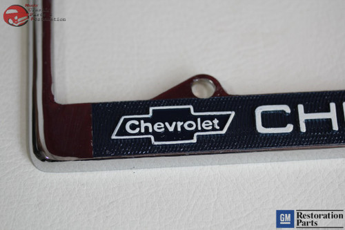 1942 Chevy Chevrolet Gm Licensed Front Rear Chrome License Plate Holder Frame