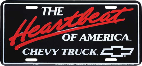 Chevrolet Truck The Heartbeat of America Aluminum License Plate Made In USA 6x12