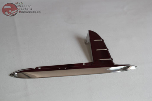 1953 1954 Chevy Passenger Car Gas Fuel Door Trim Scratch Guard Stainless New