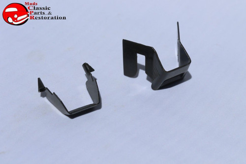 1955 1956 1957 Chevy Passenger Car Interior Door Garnish Molding Clips Pair