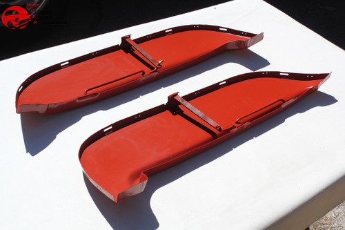 1955 Chevy Passenger Car Rear Steel Metal Fender Skirts Rubber Hardware Kit Set