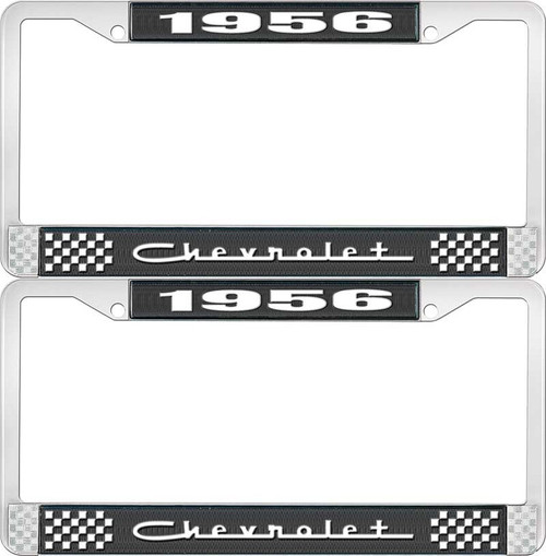 1956 Chevy Chevrolet Gm Licensed Front Rear Chrome License Plate Holder Frames