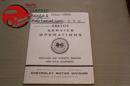 1956-60 Corvette Chassis Service Operations Shop Repair Manual