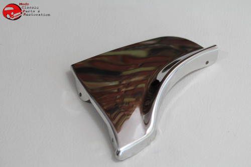 1957 Chevy Rear Fender Skirt Trim Stainless Steel Scuff Pads Pair New