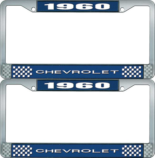 1960 Chevy Chevrolet Gm Licensed Front Rear Chrome License Plate Holder Frames