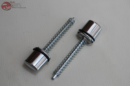 1960 Chevy Impala El Camino 2 Door Chrome Push Button Outer Door Handles Pair
